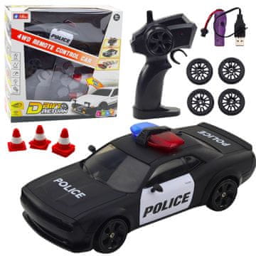 RC 4WD policijski drift automobil s izmjenjivim kotačima