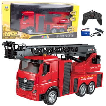 Huina vatrogasno vozilo, raspršivač vode s ljestvama, 1:18
