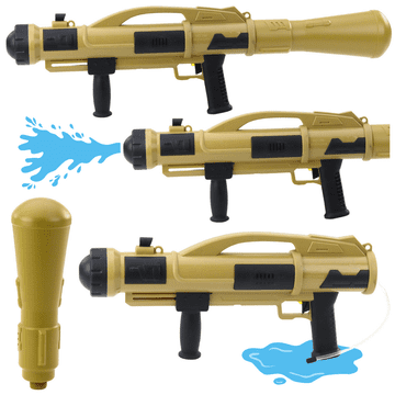 slomart LEAN TOYS Vodeni pištolj 'Bazooka' s pumpom, 73 cm, bež, 1100 ml