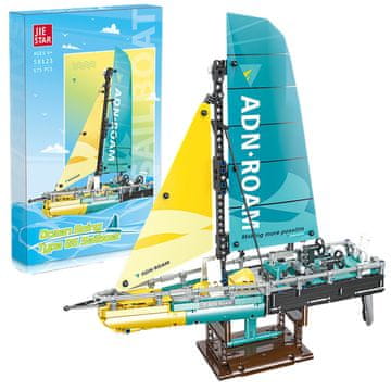 slomart LEAN TOYS Konstrukcijski blokovi: Jedrilica Type 65 (Model)
