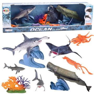 slomart LEAN TOYS Figurice morskih životinja - Raža (10 kom.)