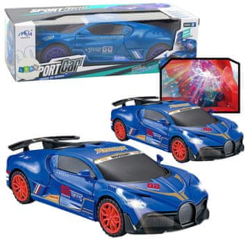 slomart LEAN TOYS Sportski auto, senzor prepreka, LED kugla, okretanje 360, svjetla, zvuk, plavi