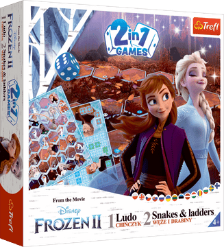 slomart Igra za djecu 2u1: Čovječe ne ljuti se & Zmije i ljestve - Frozen II Trefl 02068
