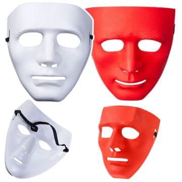 slomart Maska Anonim (LEAN TOYS) za maskenbal, Halloween, crno/crvena