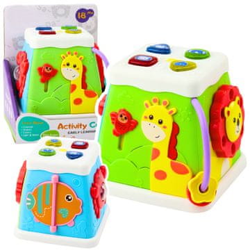 slomart LEAN TOYS Interaktivna kocka sa svjetlima i zvukovima