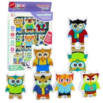 slomart LEAN TOYS Sova edukativna slagalica domino 18 kom.