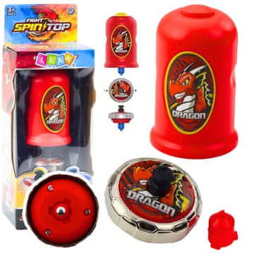 slomart Set s lansirnim uređajem za okretanje Lean Toys, zmaj, crveni