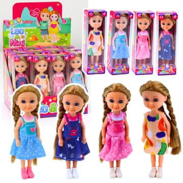 slomart LEAN TOYS mini lutka s dugom kosom u haljinici 15cm (slučajni odabir)