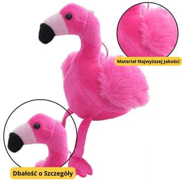 slomart LEAN TOYS plišani privjesak za ključe - Flaming, roza, 12 cm