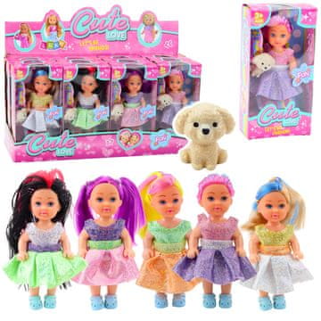 slomart Set mini lutke LEAN TOYS u haljini, sa psićem, mješani modeli