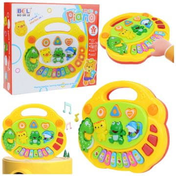 slomart LEAN TOYS Glazbeni klavir za djecu, sa zvukovima životinja i melodijama