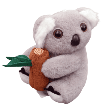 slomart Plišani privjesak za ključe koala s granom, sivi