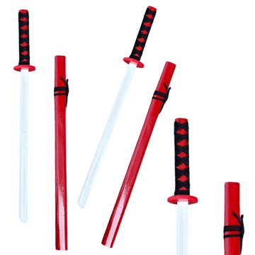 slomart Drveni katana/mač LEAN TOYS Crveni 70 cm