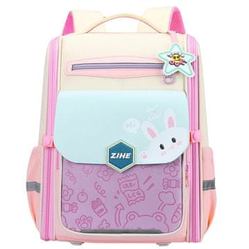 slomart Školska torba LEAN s zečićem, pastelna, 21L, proširiva