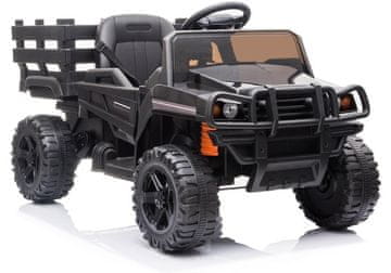 BDM0926 Automobil na baterije za djecu s LED svjetlima i MP3 daljinskim upravljačem, crni