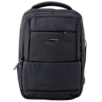 Gradski poslovni ruksak s USB remenom za prsa, crni, 26L 45cm