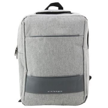slomart Gradski ruksak LEAN s USB-om, srednja pregrada, sivi, 14L