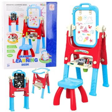 slomart LEAN TOYS Edukacijska ploča 5u1 sa stolcem, plava