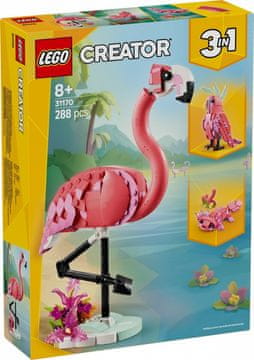 slomart LEGO Creator 3 u 1: Ružičasti plamenac (divlje životinje)