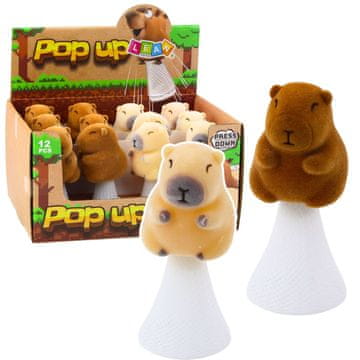 slomart Skačuća kapibara na opruzi Pop Up 10cm, Lean Toys