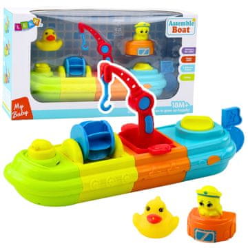 slomart Brod za kupanje LEAN TOYS s dizalicom, 3 broda