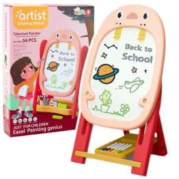 slomart Dvostrana magnetna ploča LEAN TOYS Pingvin (roza)