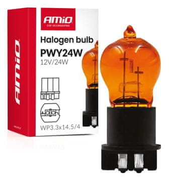 slomart Auto žarulja AMiO PWY24W Amber 12V 24W