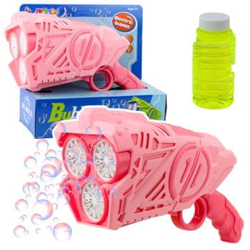 slomart LEAN TOYS Puhalica za mjehuriće sa LED svjetlima, roza