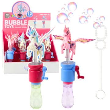 slomart Mjehurići LEAN TOYS Jednorog, pomična krila na ručicu, 23cm