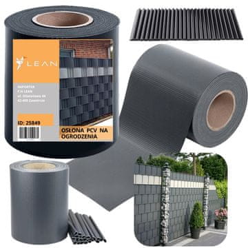 UV zaštitna traka za ogradu 20 kopči siva 450 g/m² 19x35m