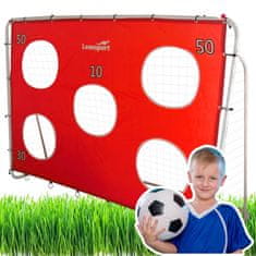 Nogometni gol za trening s podlogom za mete crveni 213x152x75cm