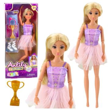 slomart Lutka LEAN TOYS Anlily Balerina u haljini, pokretni udovi, pribor
