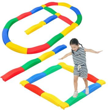 slomart LEAN TOYS senzorna staza, 16 balansnih dasaka + 4 spojnice, protuklizne