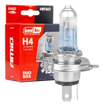 slomart Halogene žarulje AMiO LumiTec H4, 12V 60/55W, +135% svjetla