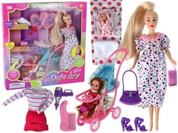 slomart Lutka Lucy trudna s dodacima, LEAN TOYS