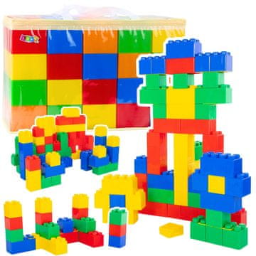 slomart LEAN TOYS velike šarene građevinske kocke u vreći, 20 kom.