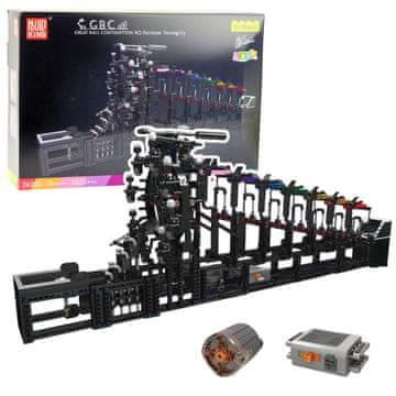 slomart LEAN TOYS 2520 građevnih elemenata, kuglična staza s električnim motorom