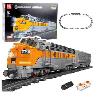 slomart LEAN TOYS RC vlak građevinski set, 1751 komada, sivo-žuti