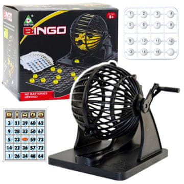 slomart Obiteljska igra Bingo Stroj za izvlačenje Klasična 80 loptica 20 karata