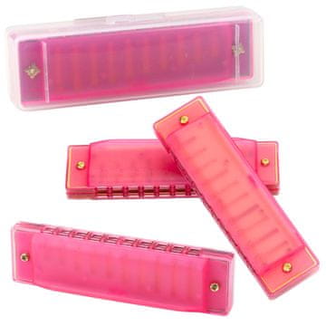 slomart LEAN TOYS Harmonika, 10 rupa, roza, s etuijem