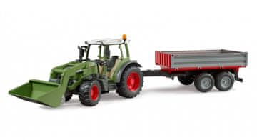 slomart Traktor Fendt Vario 211 s prednjim utovarivačem i prikolicom kiperom
