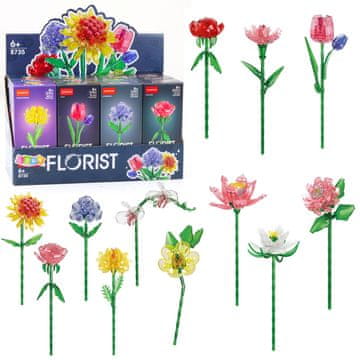 slomart Građevne kocke - Cvijet Kompozicije 60-150 el. Mix - LEAN TOYS