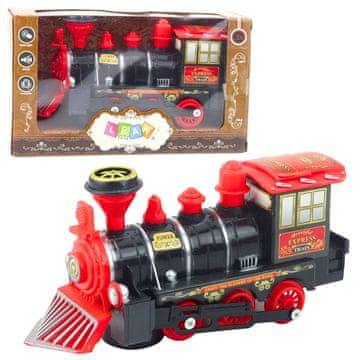 slomart Lean Toys klasična električna lokomotiva sa senzorom prepreka, svjetla, zvukovi