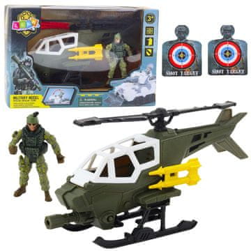 slomart Lean Toys vojni helikopter, figurica vojnika, oružje