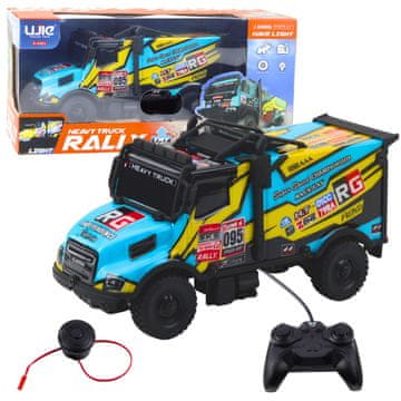 RC kamion na daljinsko upravljanje s osvijetljenim tirkiznim tijelom