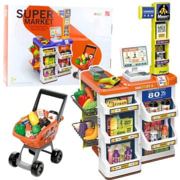 Set za kupovinu: Blagajna, Kolica, Skener, Supermarket, Dječja trgovina