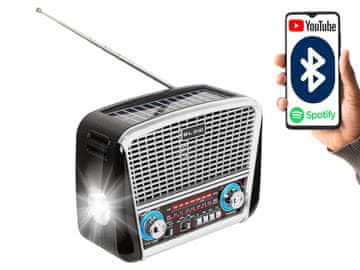 slomart Blow RA17 Prijenosni radio AM/FM/SW/BT, srebrni