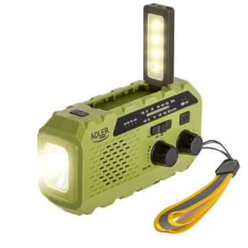 slomart AD 1197 Green solarni radio s ručnom kurblom