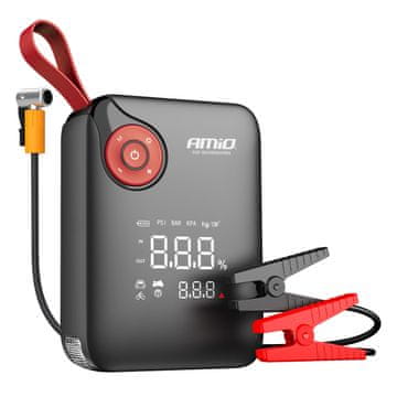 AMIO 4-u-1 startni uređaj, booster, power bank, kompresor, LED svjetiljka, 12V 7.2Ah 600A PRO -04675