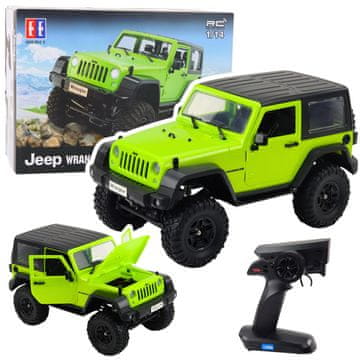 Double E Terensko vozilo na daljinsko upravljanje RC Jeep Wrangler Rock Crawler Zeleni 1:14